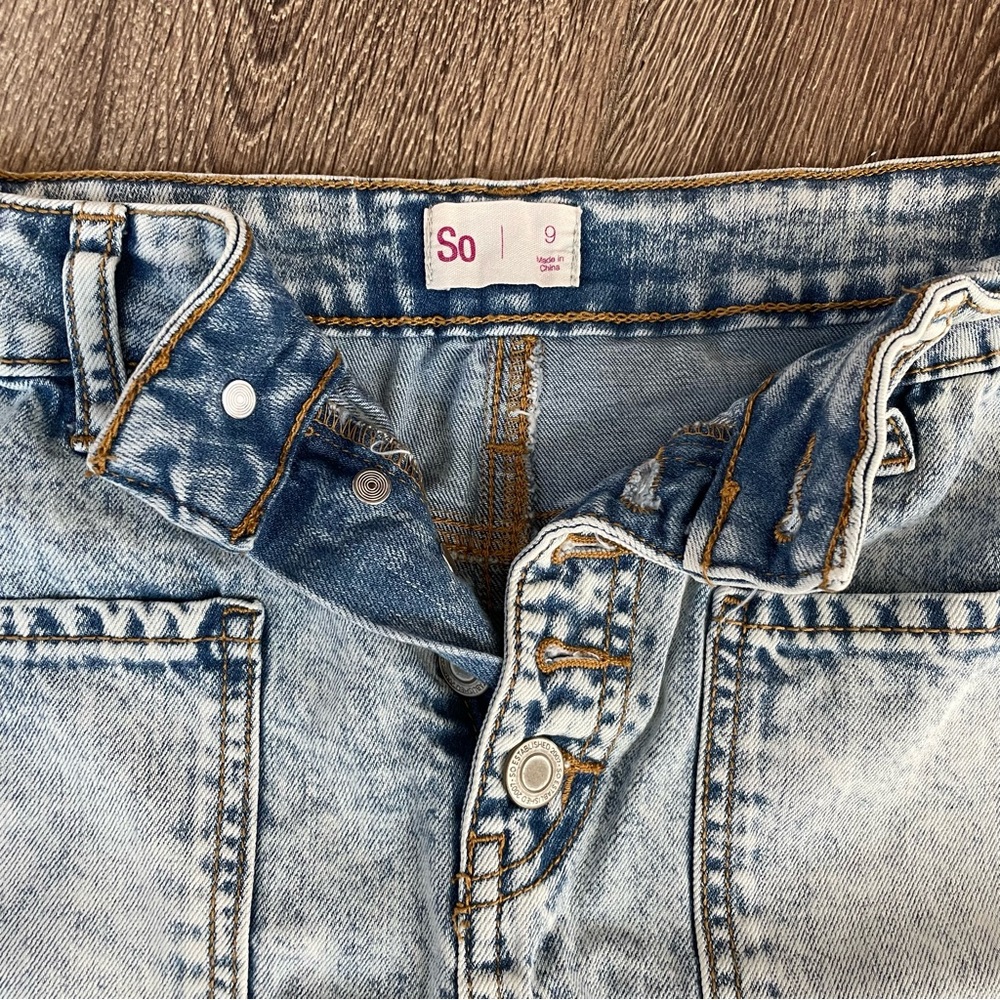 So Light Acid Wash Denim Skirt 9 - Picture 3 of 3
